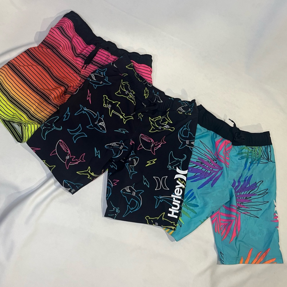 Hurley swim shorts, boys 5/6 - set of 3 trunks
